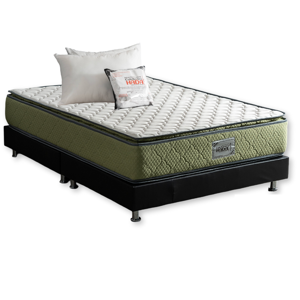 COMBO COLCHON RESORTADO PILLOWTOP Y SOMIER DOS CUERPO  DOBLE 140X190 - OBSEQUIO ALMOHADA(S) Y PROTECTOR_5