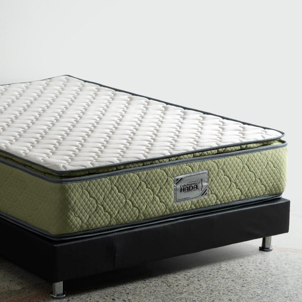 COMBO COLCHON RESORTADO PILLOWTOP Y SOMIER DOS CUERPO  DOBLE 140X190 - OBSEQUIO ALMOHADA(S) Y PROTECTOR_1